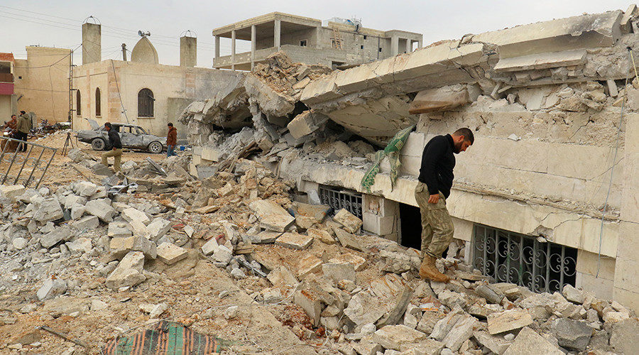 Damaged mosque in Syria
