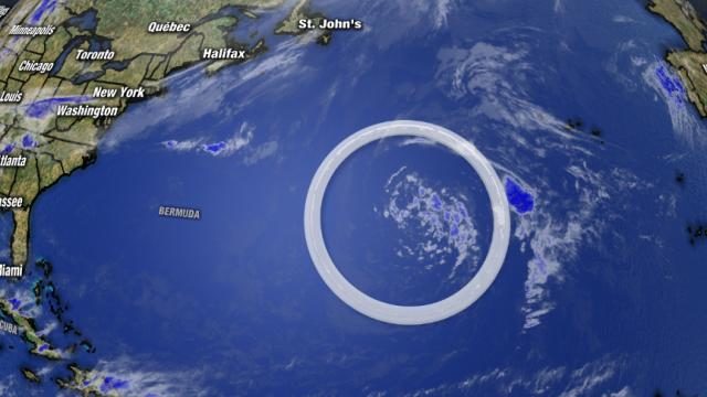 Subtropical depression in Atlantic