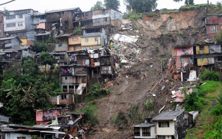 landslide in Manizales, Colombia 