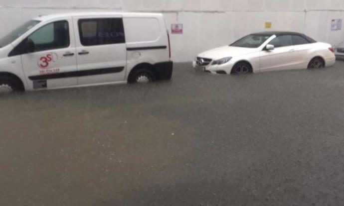 Flash flood at Upper Thomson Road