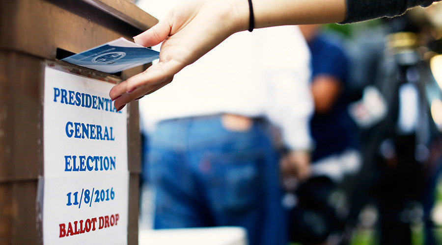 US election ballot box