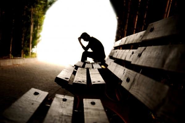 young man on bench