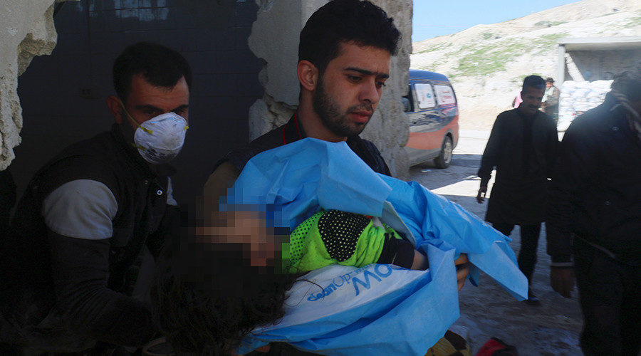 Gas attack in the town of Khan Sheikhoun in rebel-held Idlib, Syria April 4, 2017