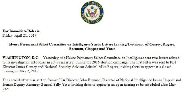 White House letter