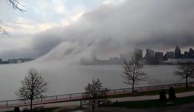 Pneumonia front on Detroit River