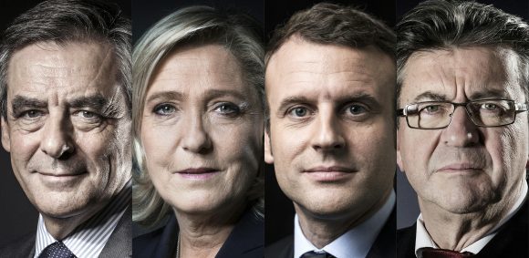Francois Fillon; Marine Le Pen; Emmanuel Macron; Jean-Luc Melenchon