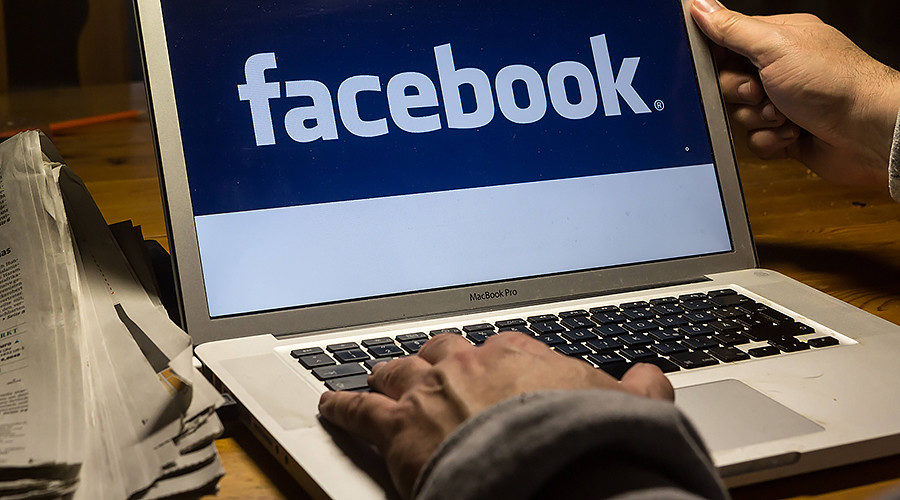 Click to enlarge Facebook on computer screen