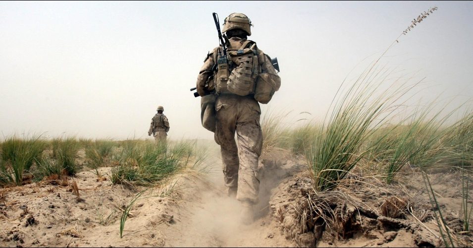 Click to enlarge Soldiers off to war