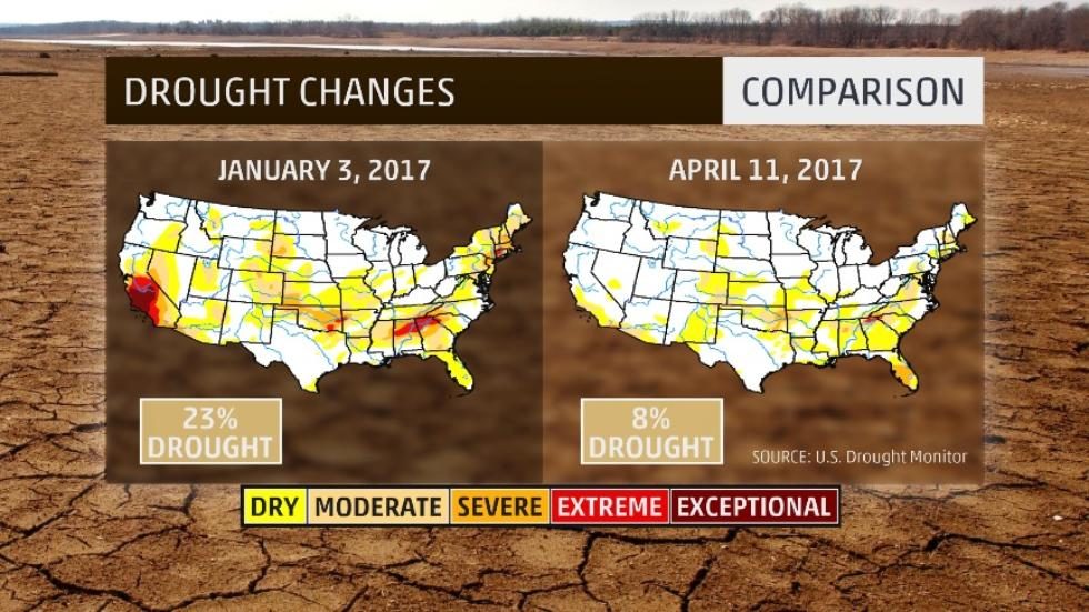 Click to enlarge U.S. drought