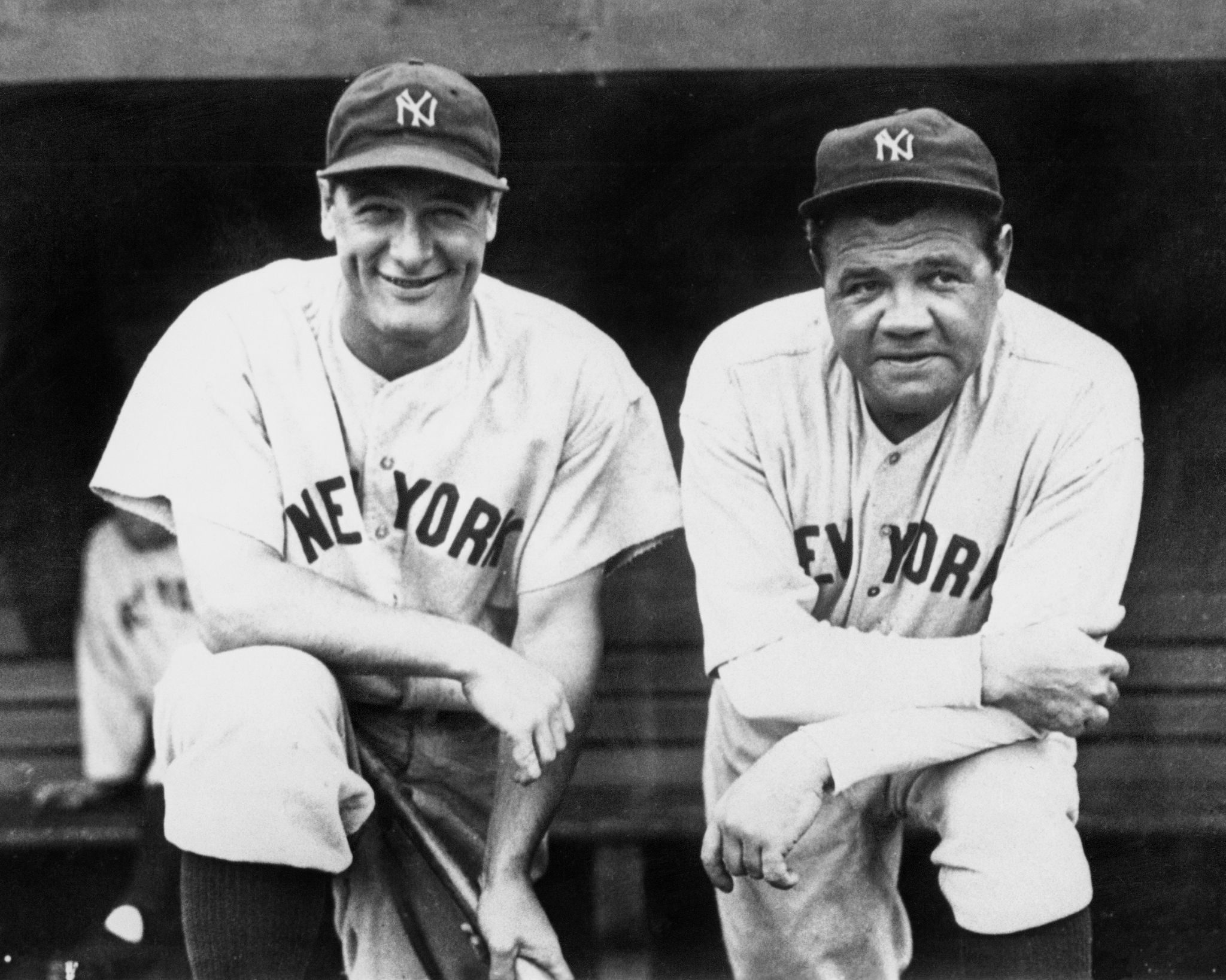 Click to enlarge Lou Gehrig and Babe Ruth