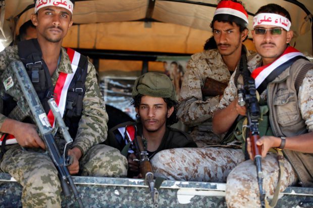 Houthi fighters in Yemen
