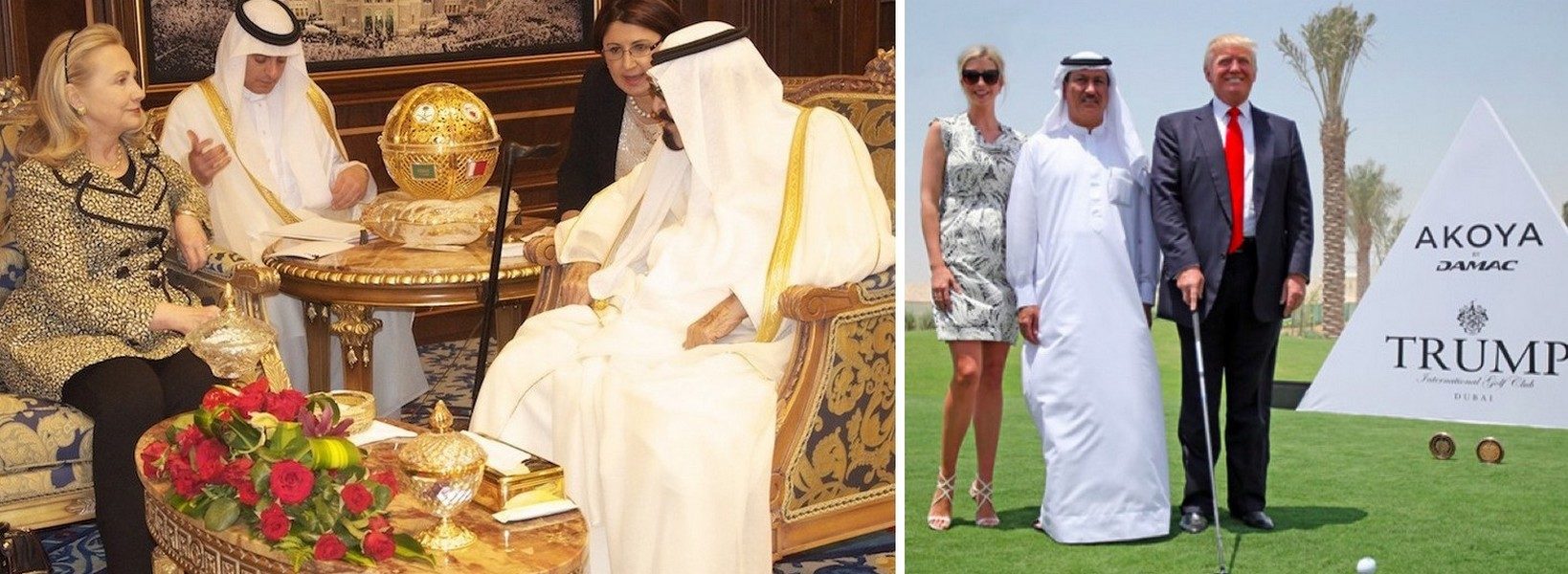 saudis with trump and clinton