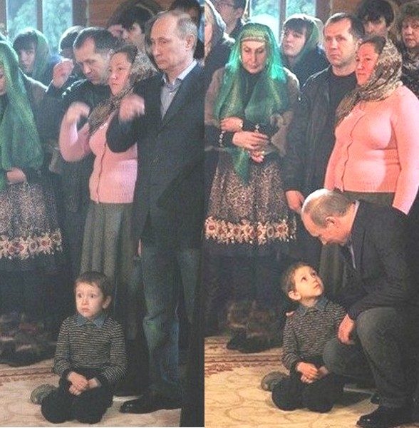 putin with child in church