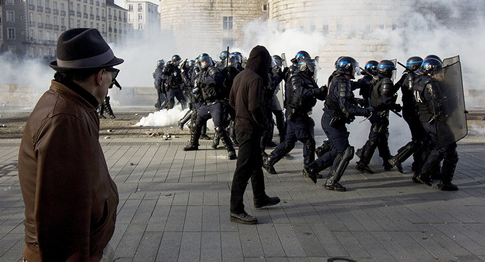 Paris French elections protest 