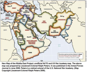 New Map Middle East NATO Israel