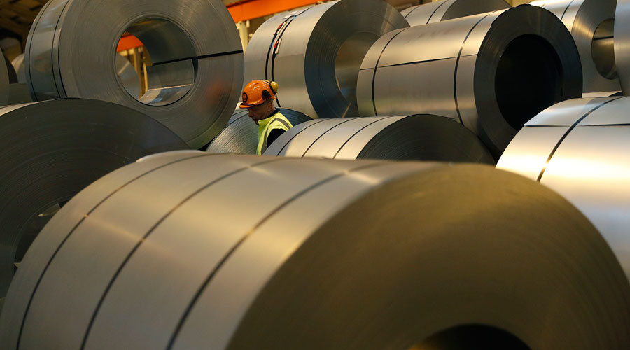 rolls of steel