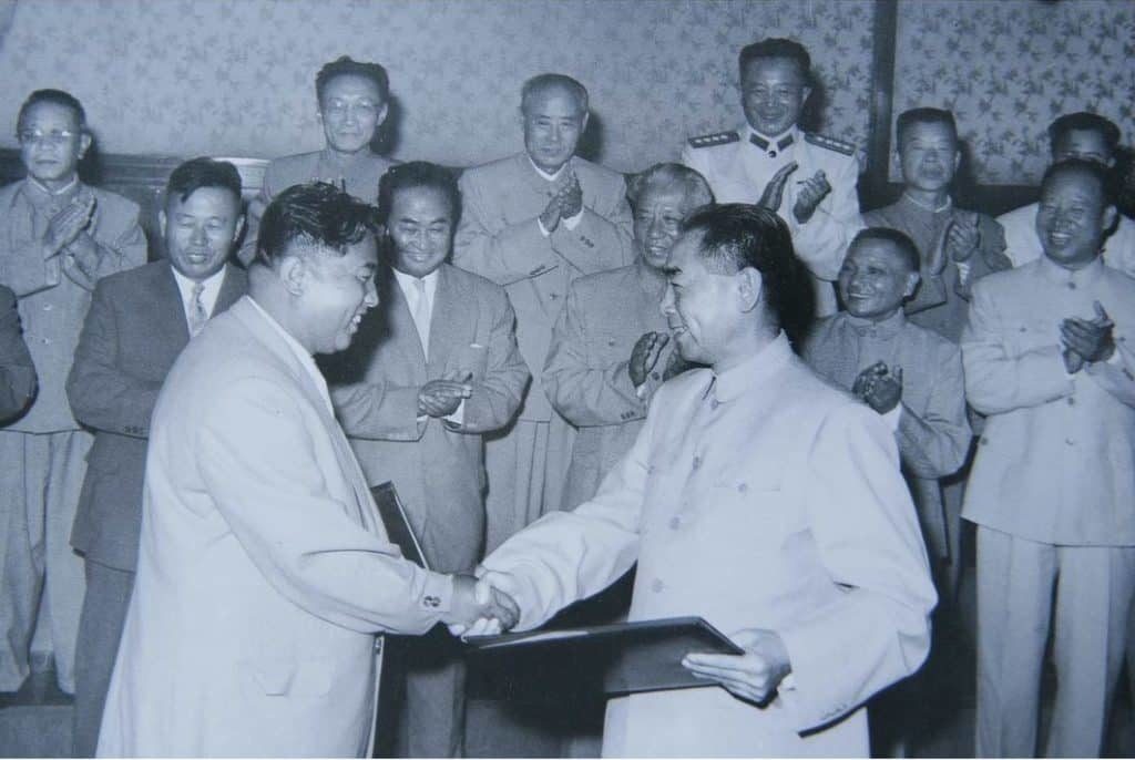 Kim Il Sung and Zhou Enlai