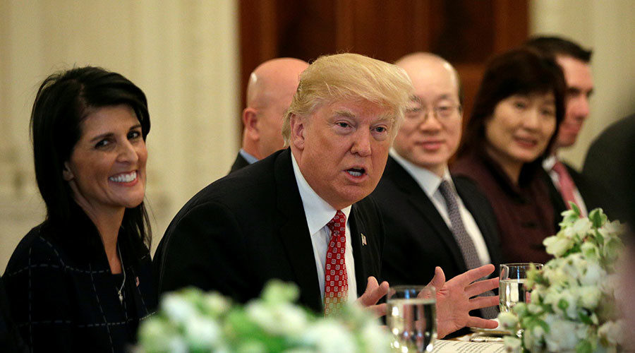 Donald Trump hosts a working lunch