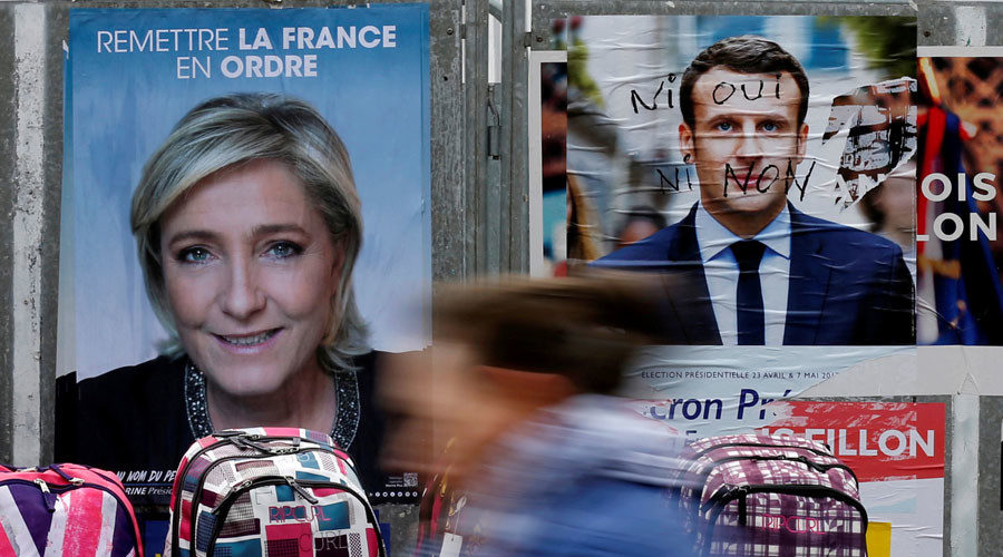 le pen macron