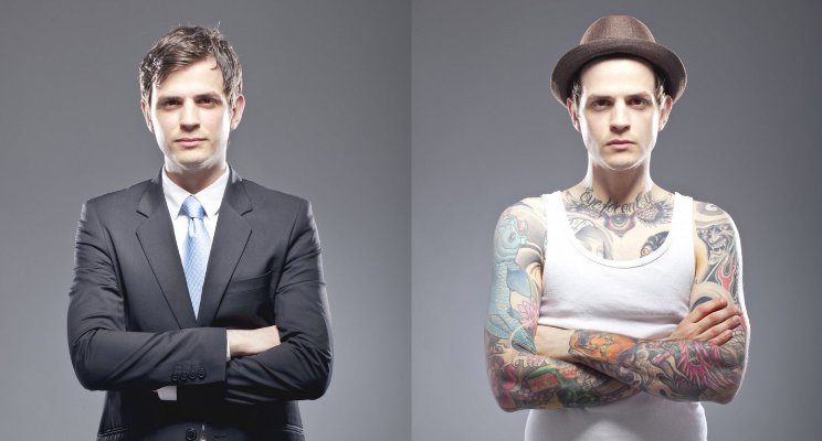 Click to enlarge two sided man