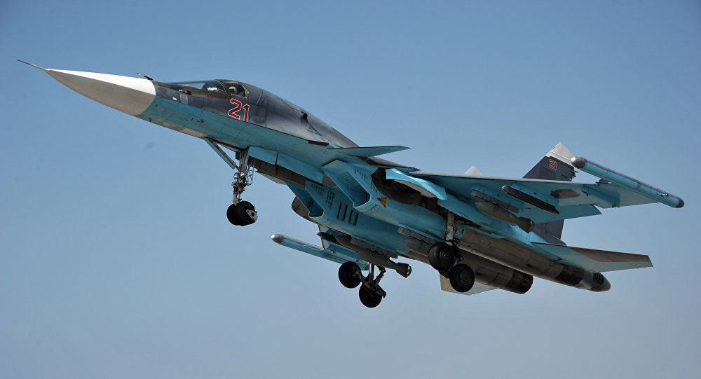 Russian SU-34 fighter jet