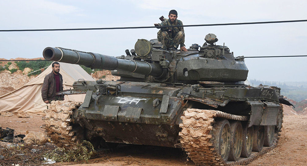 Syrian army and tank