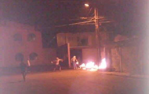 Anti-government demonstrators set fire to the town hall in Tocuyo