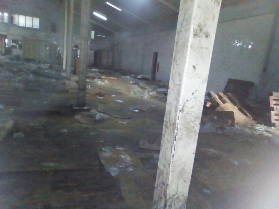 A Mercal government food warehouse was ransacked