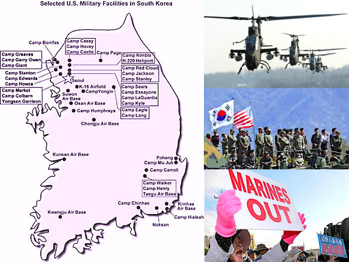 Map US basesKorea