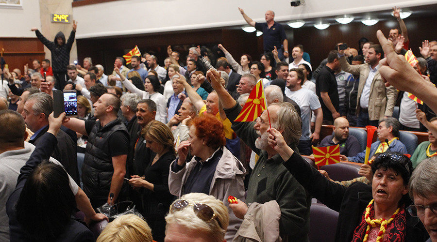 Macedonia protesters