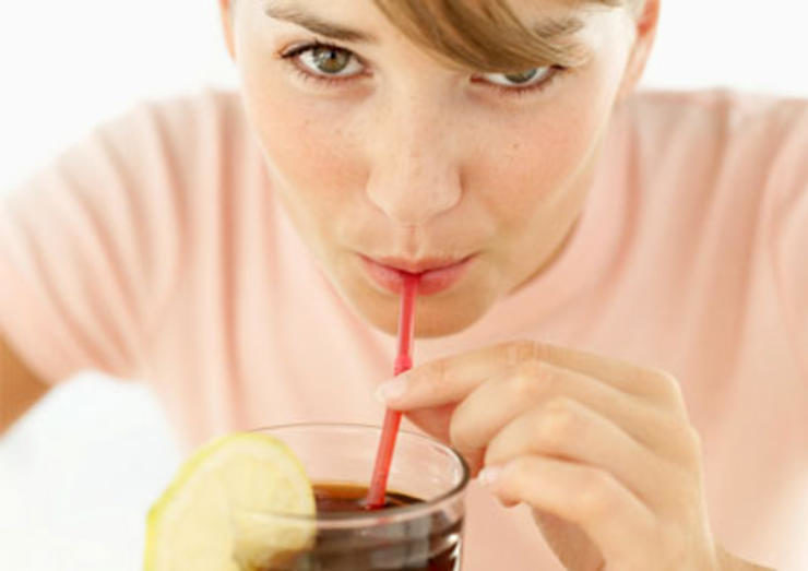 drinking soda