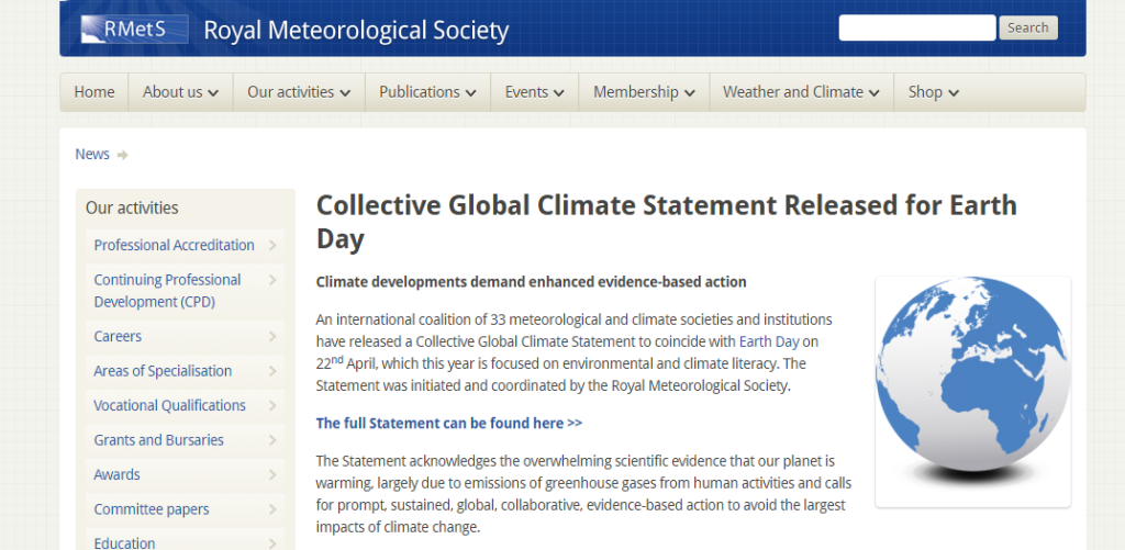 collective global warming statement