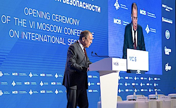 Click to enlarge Lavrov at conference