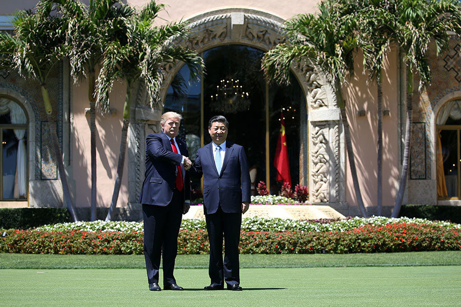 Click to enlarge Donald Trump and China's President Xi Jinping