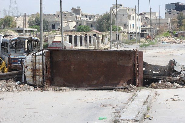 Click to enlarge East Aleppo barricade