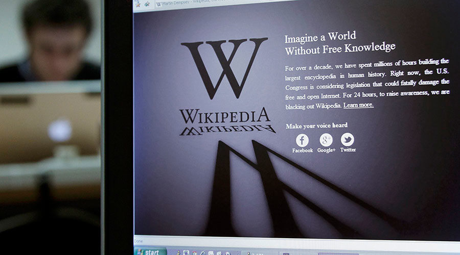 Wikipedia on computer screen