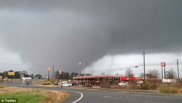 Powerful storms ravaged the town, pictured, and caused at least 47 visits to the hospital. One person was listed in critical condition