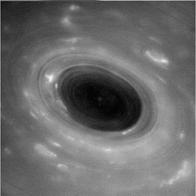 Saturn giant hurricane