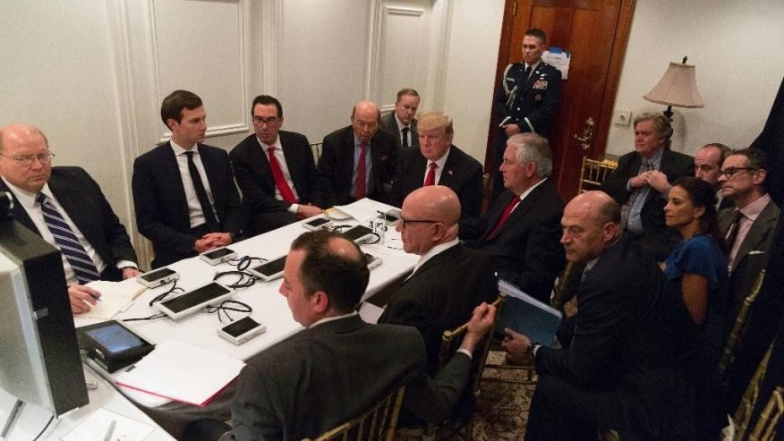 Trump meeting with his advisers
