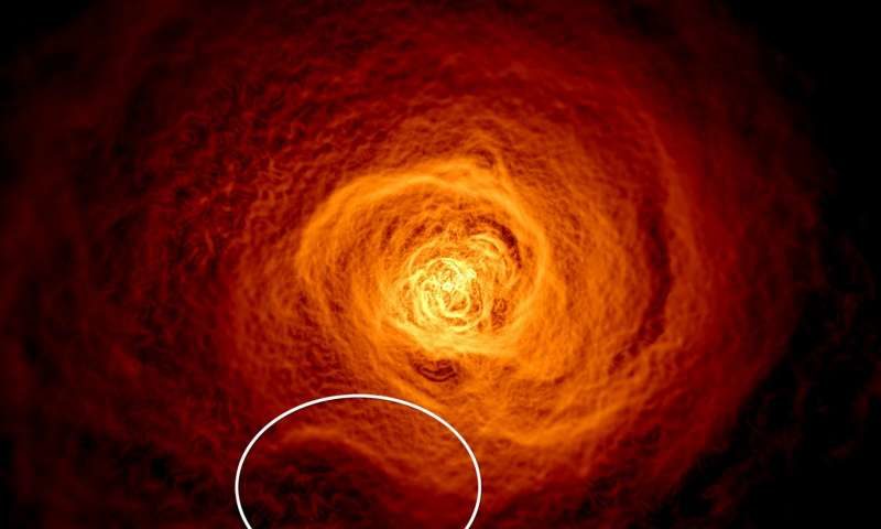 Hot gas in Perseus galaxy