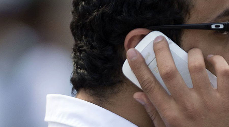Click to enlarge talking on phone