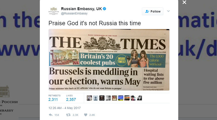 Russian Embassy tweet