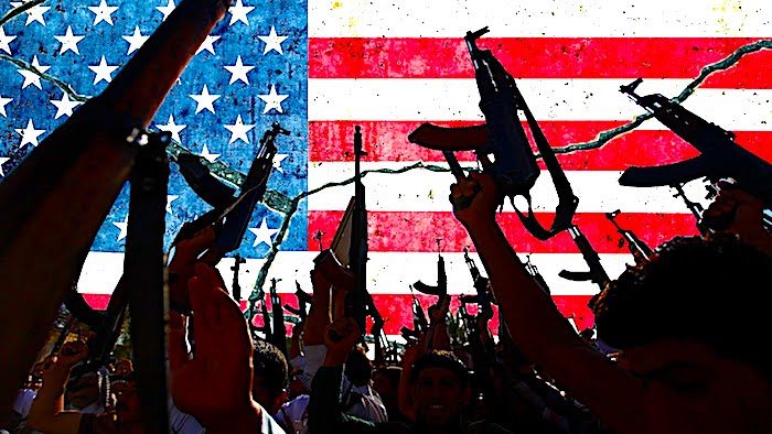 Guns and USFlag