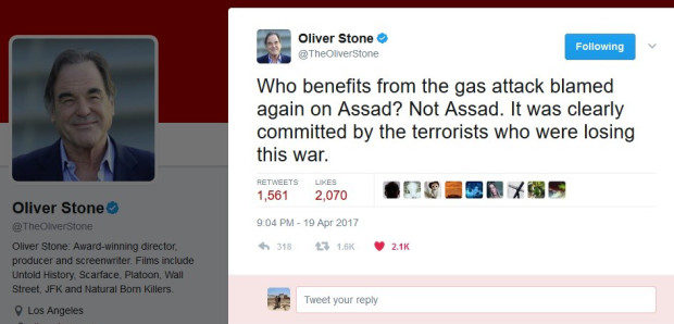 Oliver Stone tweet
