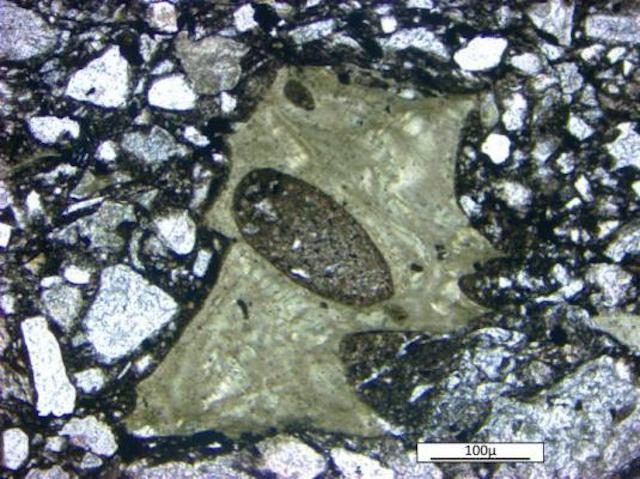 Shard formed by meteorite impact