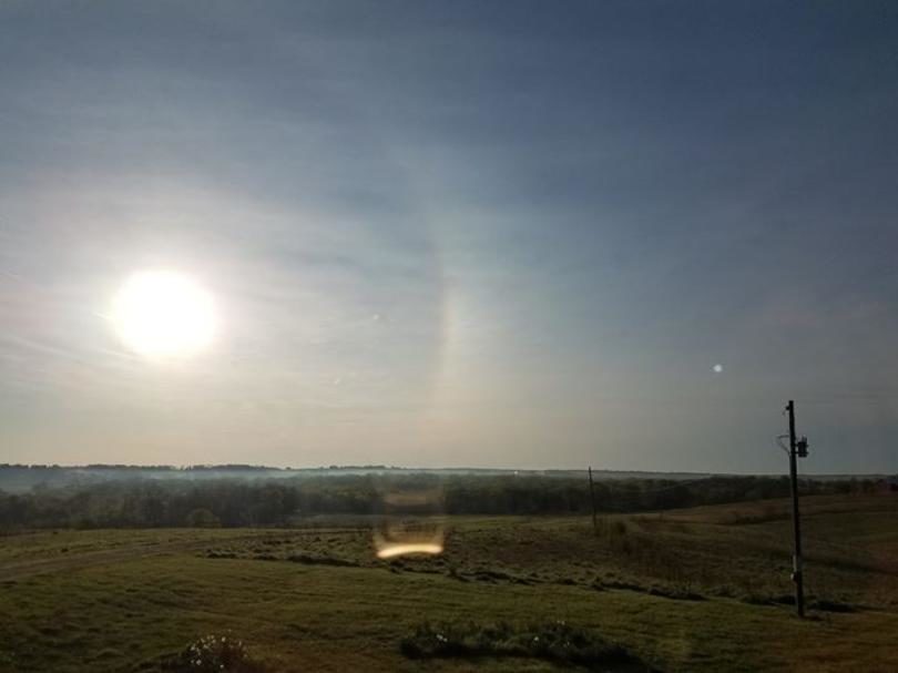 Sun halo over Iowa