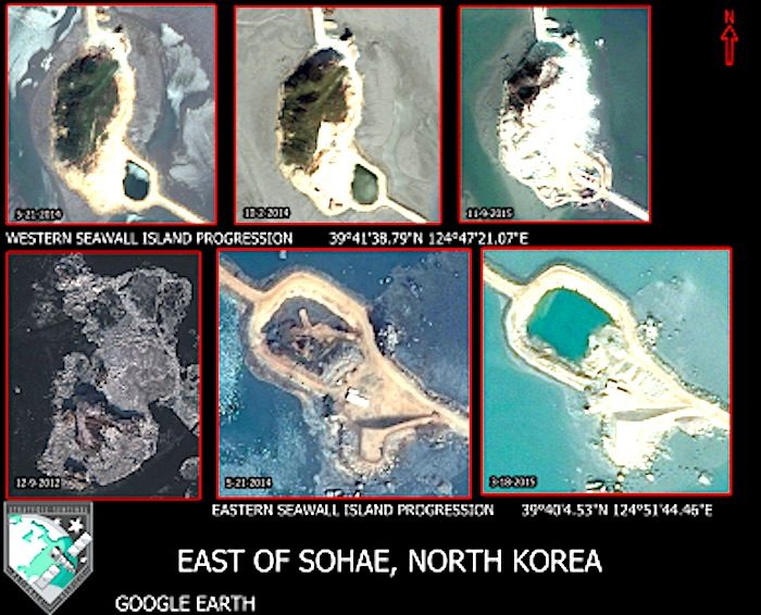 Click to enlarge N Korea islands