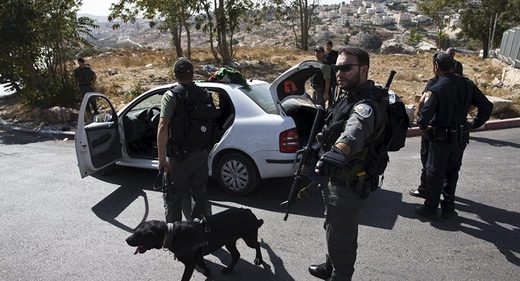 Palestine Israel border guard checkpoint