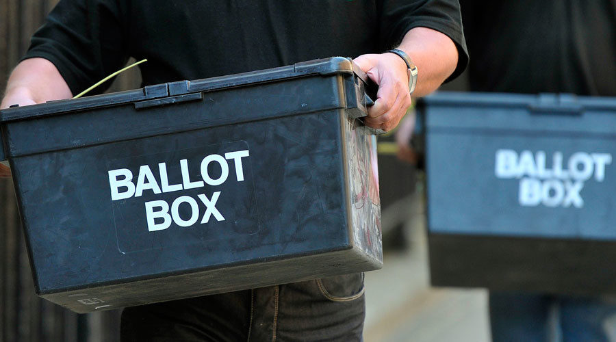 UK ballot boxes