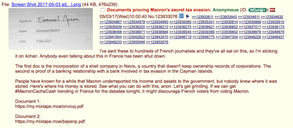 Click to enlarge Macron is hiding income/assets in the Cayman Islands